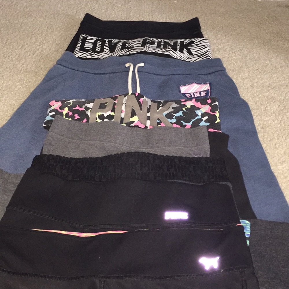 8 pink leggings